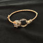 14K Gold Diamond Bangle Bracelets (Set of 2) , IGI Certified 2.4 ct Diamonds, 17.85g Net Gold