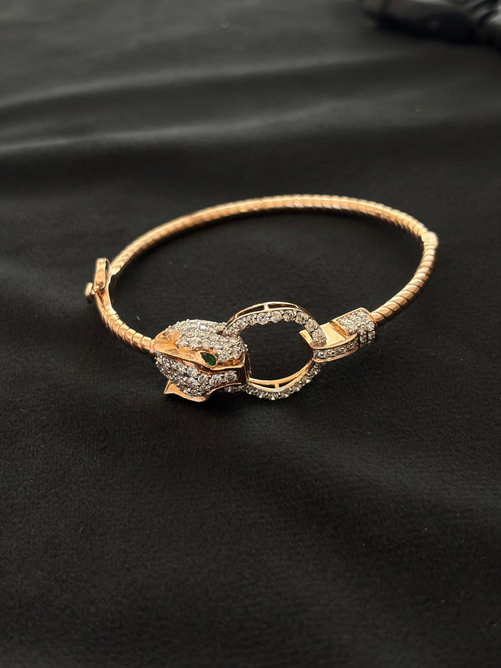 14K Gold Diamond Bangle Bracelets (Set of 2) , IGI Certified 2.4 ct Diamonds, 17.85g Net Gold