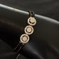 14K Gold Diamond Bracelet with Mangalsutra Chain , IGI Certified 1.35 ct Diamonds, 4.05g Net Gold