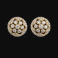Intricate 14kt Gold Round Lattice Diamond Studs | IGI Certified, Gross Wt: 4.13, Net Wt: 3.844, Diamond. Wt 1.43