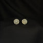 Intricate 14kt Gold Round Lattice Diamond Studs | IGI Certified, Gross Wt: 4.13, Net Wt: 3.844, Diamond. Wt 1.43