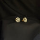 Intricate 14kt Gold Round Lattice Diamond Studs | IGI Certified, Gross Wt: 4.13, Net Wt: 3.844, Diamond. Wt 1.43