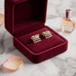 14kt Gold Wave Design Diamond Drop Studs | IGI Certified Fine Gold, Gross Wt: 2.99, Net Wt: 2.908, Diamond. Wt 0.41