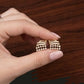 14kt Gold Wave Design Diamond Drop Studs | IGI Certified Fine Gold, Gross Wt: 2.99, Net Wt: 2.908, Diamond. Wt 0.41