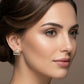 14kt Gold Wave Design Diamond Drop Studs | IGI Certified Fine Gold, Gross Wt: 2.99, Net Wt: 2.908, Diamond. Wt 0.41