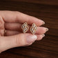 Elegant 14kt Gold Leaf-Inspired Diamond Stud Earrings | IGI Certified, Gross Wt: 2.53, Net Wt: 2.434, Diamond. Wt 0.48
