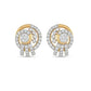 Luxurious 14kt Gold Spiral Diamond Swirl Earrings | IGI Certified, Gross Wt: 4.12, Net Wt: 4, Diamond. Wt 0.6