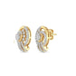 Luxurious 14kt Gold Spiral Diamond Swirl Earrings | IGI Certified, Gross Wt: 4.12, Net Wt: 4, Diamond. Wt 0.6