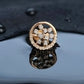 Contemporary 14kt Gold Rectangular Arc Diamond Studs | IGI Certified, Gross Wt: 4.84, Net Wt: 4.718, Diamond. Wt 0.61