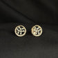 Contemporary 14kt Gold Rectangular Arc Diamond Studs | IGI Certified, Gross Wt: 4.84, Net Wt: 4.718, Diamond. Wt 0.61