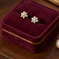 Radiant 14kt Gold Sunburst Diamond Stud Earrings | IGI Certified, Gross Wt: 0.83, Net Wt: 0.788, Diamond. Wt 0.21