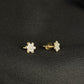 Radiant 14kt Gold Sunburst Diamond Stud Earrings | IGI Certified, Gross Wt: 0.83, Net Wt: 0.788, Diamond. Wt 0.21