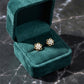 14kt Gold Starry Flower Diamond Cluster Earrings | IGI Certified, Gross Wt: 0.85, Net Wt: 0.808, Diamond. Wt 0.21