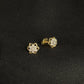 14kt Gold Starry Flower Diamond Cluster Earrings | IGI Certified, Gross Wt: 0.85, Net Wt: 0.808, Diamond. Wt 0.21
