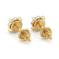 Ornate 14kt Gold Royal Diamond Cluster Studs | IGI Certified, Gross Wt: 0.99, Net Wt: 0.946, Diamond. Wt 0.22