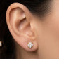 Ornate 14kt Gold Royal Diamond Cluster Studs | IGI Certified, Gross Wt: 0.99, Net Wt: 0.946, Diamond. Wt 0.22