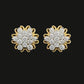 14kt Gold Twin Leaf Diamond Cluster Earrings | IGI Certified, Gross Wt: 1.12, Net Wt: 1.012, Diamond. Wt 0.54