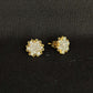 14kt Gold Twin Leaf Diamond Cluster Earrings | IGI Certified, Gross Wt: 1.12, Net Wt: 1.012, Diamond. Wt 0.54