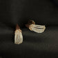 14kt Gold Spiral Shell Diamond Earrings | IGI Certified Gold Jewelry, Gross Wt: 5.23, Net Wt: 5.064, Diamond. Wt 0.83