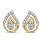 14kt Gold Wave Arc Diamond Stud Earrings | IGI Certified, Gross Wt: 2.23, Net Wt: 2.148, Diamond. Wt 0.41