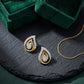 14kt Gold Wave Arc Diamond Stud Earrings | IGI Certified, Gross Wt: 2.23, Net Wt: 2.148, Diamond. Wt 0.41