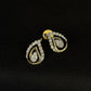 14kt Gold Wave Arc Diamond Stud Earrings | IGI Certified, Gross Wt: 2.23, Net Wt: 2.148, Diamond. Wt 0.41