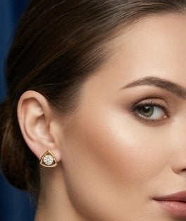 14kt Gold Lacy Scroll Diamond Earrings | IGI Certified Luxury Studs, Gross Wt: 2.01, Net Wt: 1.968, Diamond. Wt 0.21