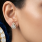 Timeless 14K Gold Pear Diamond Halo Studs | Classic Teardrop Earrings, Gross Wt: 1.91, Net Wt: 1.822, Diamond. Wt 0.44