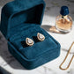Timeless 14K Gold Pear Diamond Halo Studs | Classic Teardrop Earrings, Gross Wt: 1.91, Net Wt: 1.822, Diamond. Wt 0.44