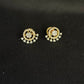 Radiant Diamond Sunburst Fan Earrings | 14K Yellow Gold Fringe Studs, Gross Wt: 2.39, Net Wt: 2.314, Diamond. Wt 0.38