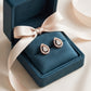 Elegant Rose Gold Teardrop Diamond Halo Earrings | 14K Pear Cluster Studs, IGI certified, Gross Wt: 3.51, Net Wt: 3.346, Diamond. Wt 0.82