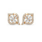 Modern 14K Gold Square Cut-Out Diamond Earrings | Geometric Halo Studs, Gross Wt: 3.18, Net Wt: 3.068, Diamond. Wt 0.56