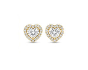 14KT Gold Marquise-Style Diamond Halo Earrings | IGI Certified Studs, Gross Wt: 3.12, Net Wt: 2.748, Diamond. Wt 1.86