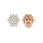 Sparkling 14K Gold Diamond Starburst Earrings | Celestial Cluster Studs, Gross Wt: 2.5, Net Wt: 2.314, Diamond. Wt 0.93