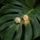 Sparkling 14K Gold Diamond Starburst Earrings | Celestial Cluster Studs, Gross Wt: 2.5, Net Wt: 2.314, Diamond. Wt 0.93