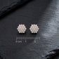 Sparkling 14K Gold Diamond Starburst Earrings | Celestial Cluster Studs, Gross Wt: 2.5, Net Wt: 2.314, Diamond. Wt 0.93