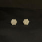 Sparkling 14K Gold Diamond Starburst Earrings | Celestial Cluster Studs, Gross Wt: 2.5, Net Wt: 2.314, Diamond. Wt 0.93