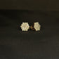 Sparkling 14K Gold Diamond Starburst Earrings | Celestial Cluster Studs, Gross Wt: 2.5, Net Wt: 2.314, Diamond. Wt 0.93
