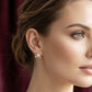 Modern 14K Yellow Gold Geometric Diamond Studs | Minimalist Open Frame Earrings, Gross Wt: 2.11, Net Wt: 2.064, Diamond. Wt 0.23