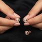 Elegant 14K Two-Tone Spiral Diamond Earrings | Wave Pattern Gold Studs, Gross Wt: 2.08, Net Wt: 2.016, Diamond. Wt 0.32