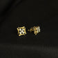 Ornate 14K Gold Marquise Lattice Diamond Earrings | Traditional Halo Studs, Gross Wt: 2.08, Net Wt: 2.032, Diamond. Wt 0.24