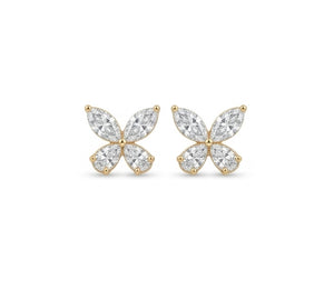 14KT Gold Circular Filigree Diamond Earrings | IGI Certified Jewelry, Gross Wt: 2.68, Net Wt: 2.29, Diamond. Wt 1.95