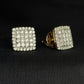 Vintage 14K Gold Marquise Lattice Diamond Earrings | Intricate Floral Studs, Gross Wt: 2.81, Net Wt: 2.666, Diamond. Wt 0.72