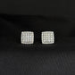 Vintage 14K Gold Marquise Lattice Diamond Earrings | Intricate Floral Studs, Gross Wt: 2.81, Net Wt: 2.666, Diamond. Wt 0.72
