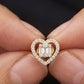 Elegant 14K Gold Swirl Ribbon Diamond Earrings | Fluid Wave Halo Studs, Gross Wt: 2.76, Net Wt: 2.634, Diamond. Wt 0.63