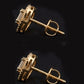 Elegant 14K Gold Swirl Ribbon Diamond Earrings | Fluid Wave Halo Studs, Gross Wt: 2.76, Net Wt: 2.634, Diamond. Wt 0.63