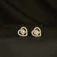 Elegant 14K Gold Swirl Ribbon Diamond Earrings | Fluid Wave Halo Studs, Gross Wt: 2.76, Net Wt: 2.634, Diamond. Wt 0.63