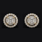 Radiant 14K Gold Diamond Sunburst Petal Earrings | Floral Halo Studs, Gross Wt: 4.71, Net Wt: 4.354, Diamond. Wt 1.78