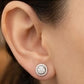 Radiant 14K Gold Diamond Sunburst Petal Earrings | Floral Halo Studs, Gross Wt: 4.71, Net Wt: 4.354, Diamond. Wt 1.78