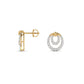 Bold 14K Gold Tiered Pyramid Diamond Earrings | Geometric Statement Studs, Gross Wt: 3.3, Net Wt: 3.196, Diamond. Wt 0.52